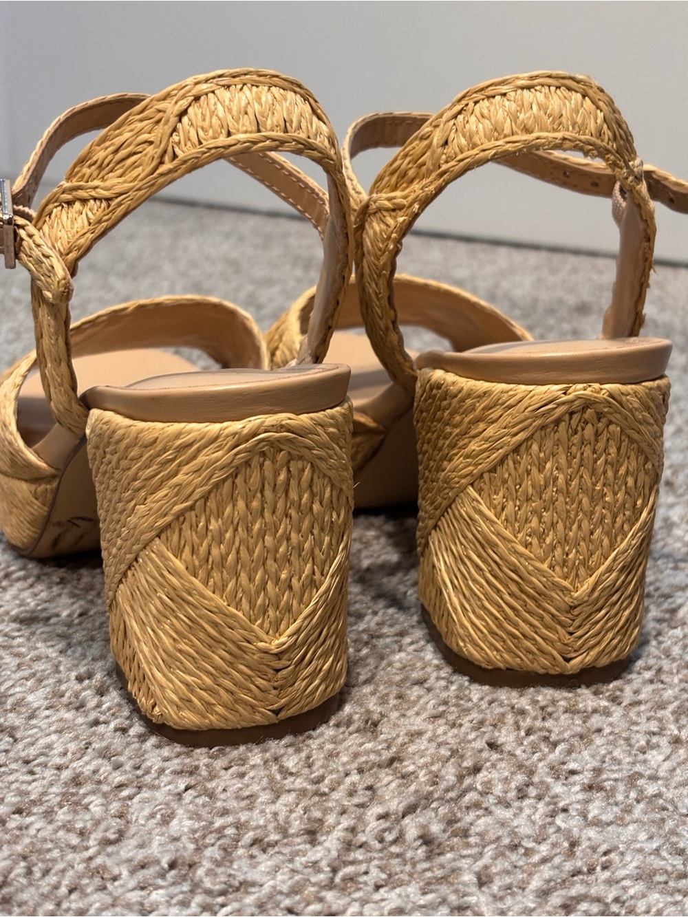 Calvin Klein Raffia Platform Sandals - Picture 3 of 4